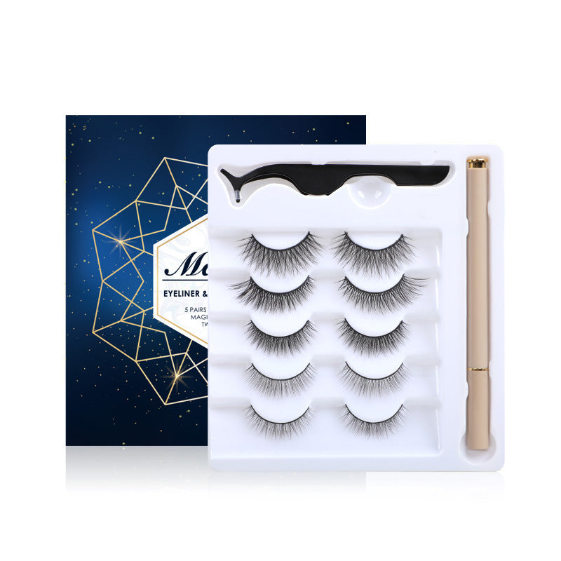 Natural Eyeliner Black Transparent Self-adhesive False Eyelashes