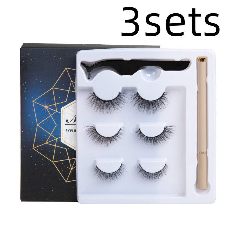 Natural Eyeliner Black Transparent Self-adhesive False Eyelashes